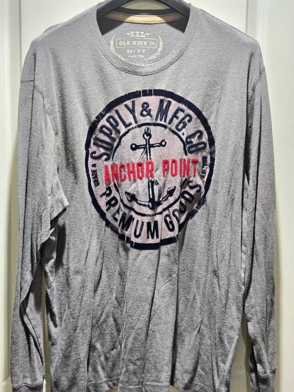 Old Navy Supply & MFG. Co. Anchor Point Long-Sleeve Graphic T-Shirt. Long-Sleeve